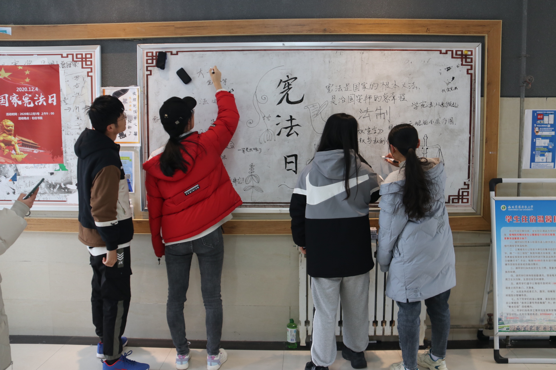 同学们在宣传板上写下感想与收获 同学们在宣传板上写下感想与收获